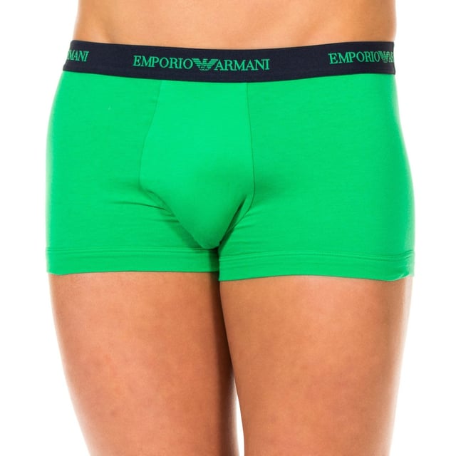 Pack-2 Boxers Emporio Armani.
 Made of elastic cotton.
 Elastic rubber waistband, with the brand's name and logo consecutively embroidered.
 Comfortable and breathable fabric.
 Anatomical front, with the ability to hold without squeezing.
 Seams seen in tone.
 Composition: 95% Cotton, 5% Elastane
 Care:
-Wash at max temperature. 40ºC.
 -Do not use bleach.
 -Supports dry cleaning.
 -Allows you to use a dryer.
 -Iron at max temperature. 130ºC.