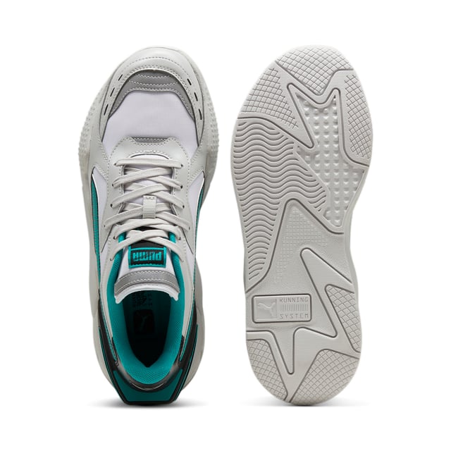 PRODUCT STORY: RS-X is back. This future-retro silhouette made waves when it dropped in 2018, celebrated for its disruptive design, fresh material mixes, and bold colors. Today, RS-X returns for a new generation of consumers who live to express their individuality. It’s here to start a revolution of self-expression. This shoe celebrates the 40th Anniversary of the RS technology paying homage to the original RS-Computer and features a mesh base with synthetic overlays, and reflective details. FEATURES & BENEFITS: Vegan certified product; The upper of the shoes is made with at least 30% recycled materials; Running System: PUMA's comfortable cushioning technology celebrates the reinvention of a unique moment and movement in culture. DETAILS: Mesh upper; Synthetic overlays; Reflective heel and reflective toe underlay; TPU heel; Mesh lining; Mesh sockliner; Platform toe; Lightweight PU midsole; Rubber outsole.