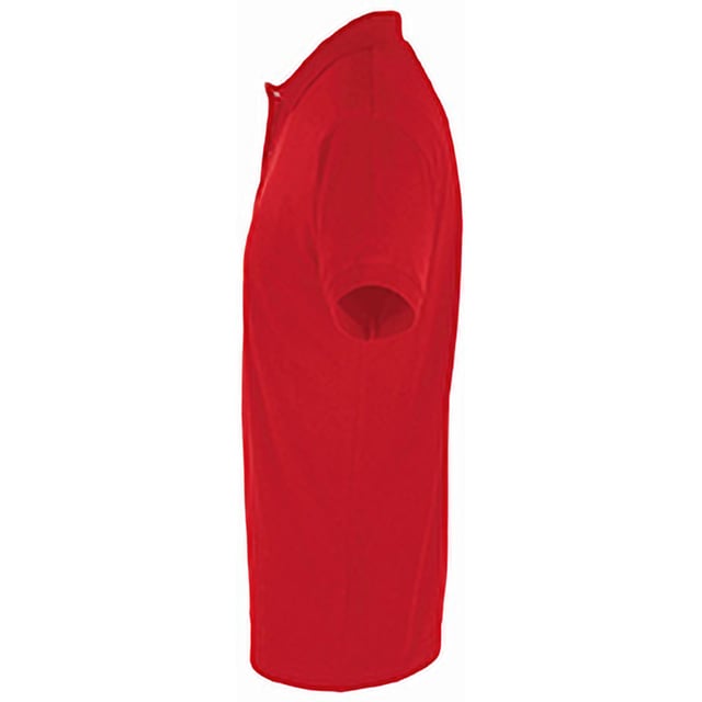 Verschweißter Hals. Rippstrick-Kragen. Zweiknopfleiste mit perlenbesetzten, einfarbigen Knöpfen. Ärmel mit Bündchen. Zwillingsnadel-Saum. Stoffgewicht: 180 g/m². Material: 100% ringgesponnene, gekämmte Baumwolle. Brustumfang (Passform): S(36/38), M(38/40), L(41/42), XL(43/44), XXL(45/47), 3XL(47/49).