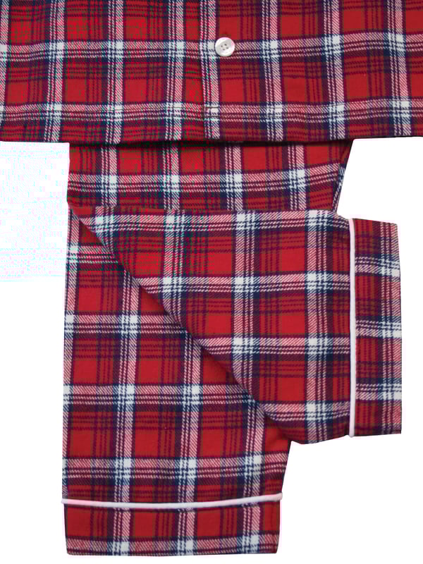 Explore our classic Boy's Red Check Traditional Pyjamas. These timeless and comfortable pyjamas set are perfect for a cosy night's sleep. Our pyjamas feature soft fabrics and stylish designs. Shop now for the perfect sleepwear for your little one