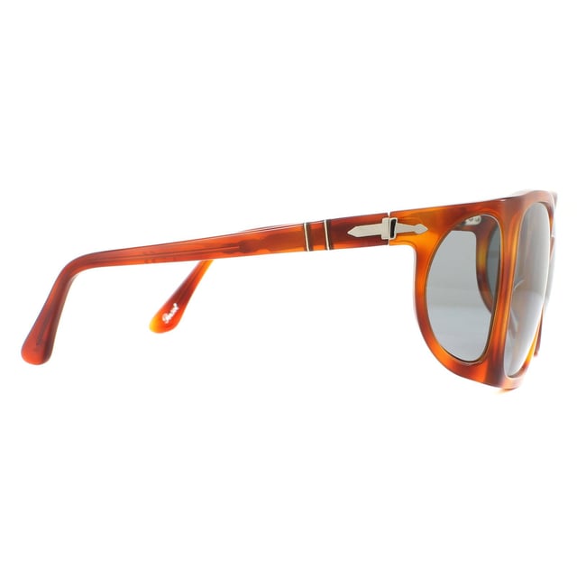 Persol Sunglasses PO0005 96/R5 Terra Di Siena Grey were once called 'glacier glasses', this design features four lenses that wrap around to provide full protection from the sun at every angle. Meflecto temples and the lightweight frame guarantee comfort and typical Persol styling with the silver arrow ensures brand recognition.