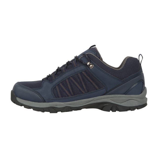 Upper: Waterproof. Lining: Breathable, Mesh. Insole: Cushioned, EVA. Outsole: High Traction Grip. 5 Eyelets. Heel & Toe Bumpers, Pull Tab. Flat. Cut: Low Cut. Design: Contrast Detail, Logo, Text. Toe Style: Round. Fastening: Lace Up.