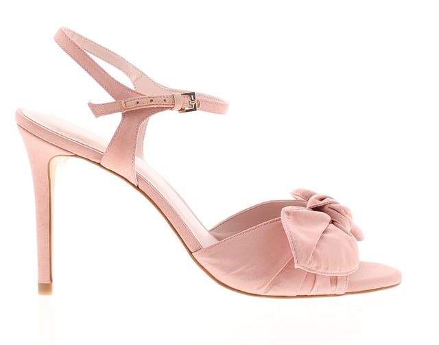 Zapatos de mujer Ted Baker Heevia Tacones Stiletto con Detalle de Lazo Strappy Rosa. Parte Superior de Textil. Forro de Otros Materiales. Suela de Resina. Calzado de Tacones.