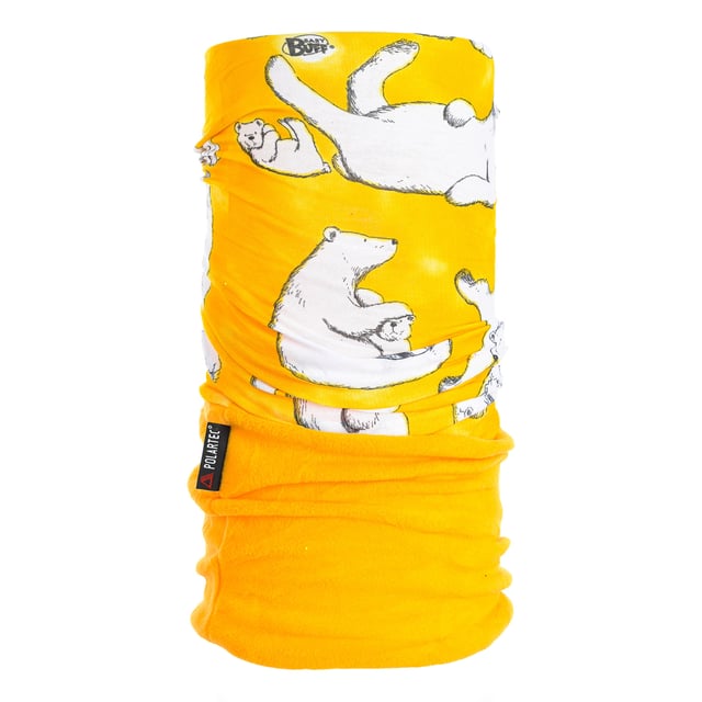 Polar Tubular Collar Buff.
 Original multifunctional neck warmer, recycled materials and sun protection.
 Printed yellow color
 Protects from the cold thanks to its polar inner part and its comfortable recycled microfiber upper part.
 Versatile and adaptable to all your needs.
 Eco spirit, BUFF design and advanced technology.
 For sport or everyday life.

 Composition: 100% Polyester.

 Measurements: 22 x 63 cm.

 Handwash.
 Use iron at maximum temperature 110º.
 Do not use bleach.
 Measures: 22 x 63 cm.
 Composition: 100% polyester.
 Care:
Handwash.
 Use iron at maximum temperature 110º.
 Do not use bleach.