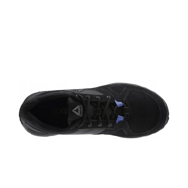 Reebok Sporterra Lace Up Black Suede Leather Womens Trainers BS5345