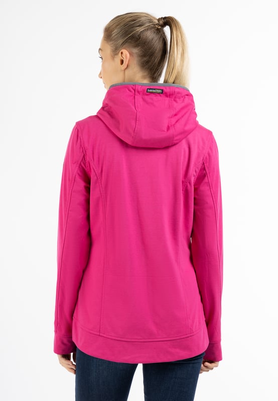 Beschichtung: 100% Thermo-Polyurethan  Eine dünne, leichte Jacke, die trotzdem warm und trocken hält. Voilá! Die Übergangsjacke von Schmuddelwedda hat ein weiches, sehr tragefreundliches Außen- und Innenmaterial, das dank einer wasserdichten Zwischenlage keine Nässe durchlässt. Die Kapuze verfügt über Tunnelzug und Kordel und kann mit den runden Holzstoppern leicht reguliert werden. Der figurnahe Schnitt erhält durch die Ziernähte einen dynamischen Look, während die elastischen Pipings zusätzlichen Schutz bieten. Ein Reißverschluss mit Kinnschutz und praktische Eingrifftaschen mit Reißverschluss vervollständigen das funktionale Design.  Funktionsjacke