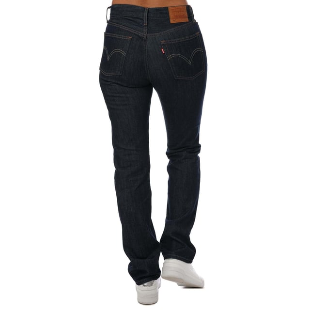 Women s Levis 501 Across A Plain Jeans in Dark Blue