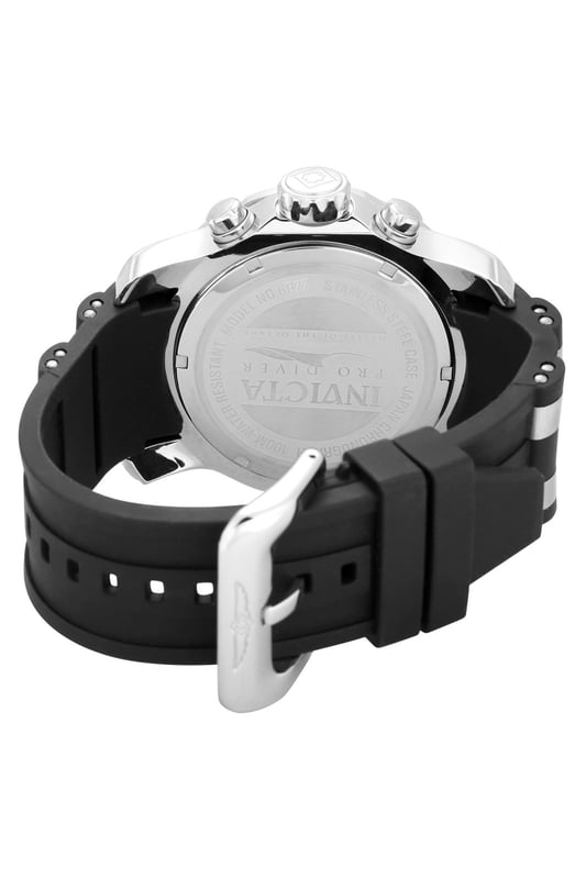 El Invicta 6977 tiene una caja de acero inoxidable de 48 millimetros con una esfera negro.
Esta modelo funciona con un movimiento de Cuarzo preciso.
Resistencia a la presión de aqua de 10 bares.
Este modelo es parte de la colección Invicta Pro Diver - SCUBA.

2 años de garantía Invicta.