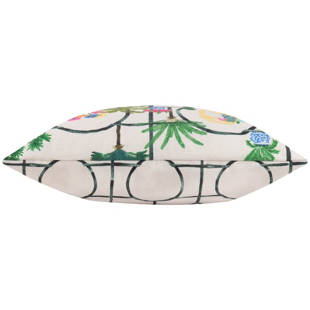 Bring effortless style to your outdoor living space with the Palm Royale Club Printed Outdoor Cushion. Designed with a stylish raw-edge finish and a double-sided pattern, this cushion blends contemporary geometric shapes with opulent art deco-inspired motifs. Vibrant flamingos, relaxed leopards, and lush foliage evoke the glamour of Palm Springs, making it a conversation starter for any gathering. Built for the outdoors, its water-resistant fabric ensures durability and practicality, whatever the season. Transform your outdoor seating area into a chic retreat that reflects your unique style and leaves a lasting impression on guests.