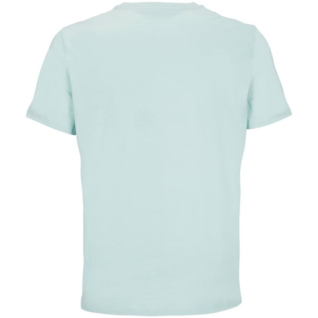 100% Organic Combed Cotton. Design: Plain. Neckline: Crew Neck, Ribbed, Taped. Sleeve-Type: Short-Sleeved. Side Seams, Twin Needle Stitching, Unbranded Size Label. 175gsm. Sustainability: ACCORD, Amfori, BSCI, Fair Wear Approved, Oeko-Tex Standard 100 Certified, PETA-Approved Vegan, REACH, Sustainable Materials.