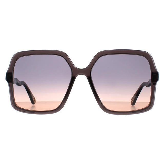 Chloe Square Womens Gray Blue Gradient Ch0086S Las gafas de sol Zelie son un moderno modelo cuadrado fabricado en acetato ligero. El logotipo de Chloe aparece en las patillas onduladas para dar autenticidad a la marca.