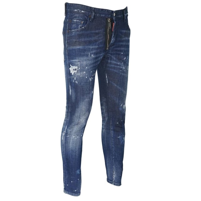 Dsquared2 Skater Jean Zip Paint Splash Jeans