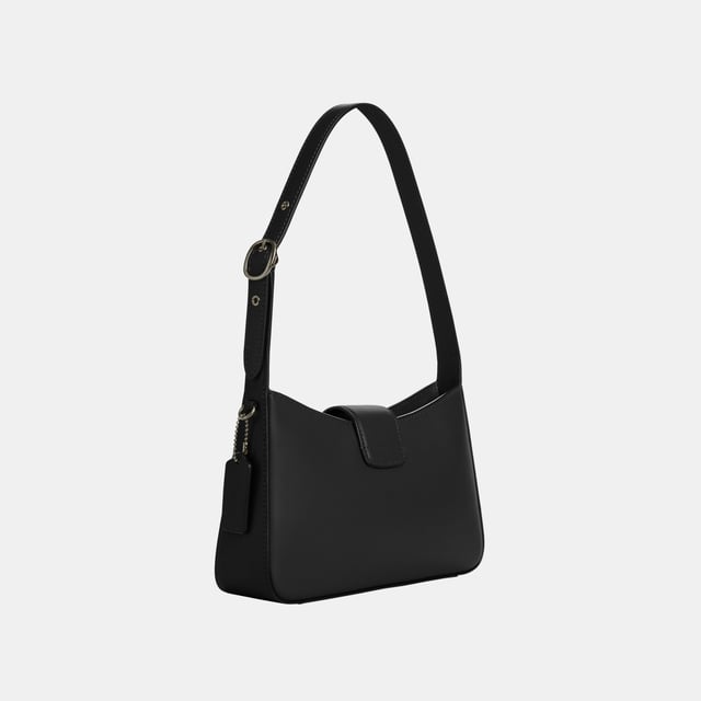 Eliza Shoulder Bag with Leather Covered Closure, Two credit card slots
 Inside zip pocket,  Length: 24.50 cm,  Width: 6.50 cm,  Height: 16.50 cm