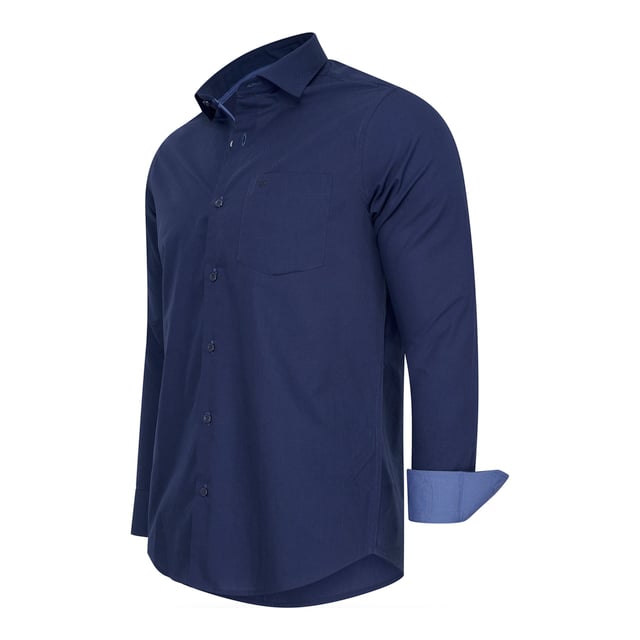 Stretch Overhemd Milano von Cappuccino Italia in der farbe Blau.