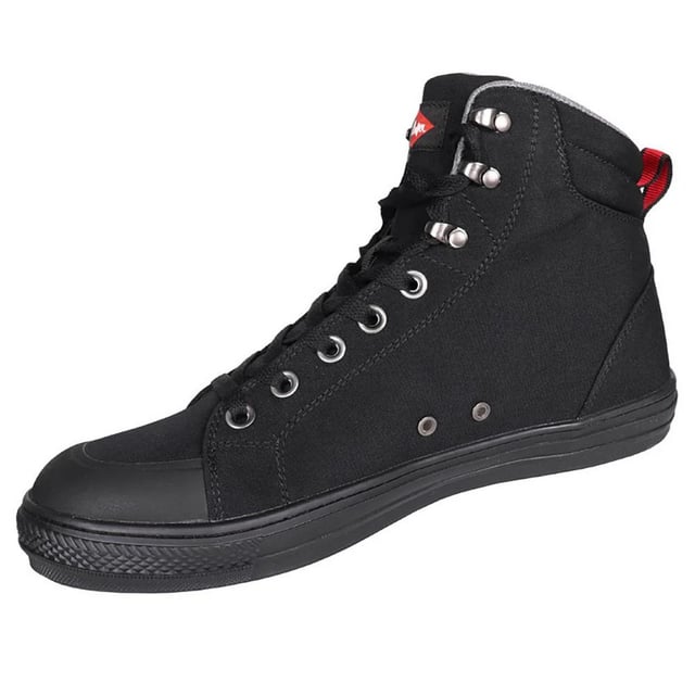 Upper: Cordura, TPU. Lining: Synthetic. Outsole: Rubber, Slip Resistant. 5 Eyelets. 2000 Joule Tested Toe Cap, Padded Ankle, Withstands 15KN Of Compression Force. Fabric Technology: Durable. Flat. Cut: Ankle. Design: Logo. Conforms to Safety Standard: EN ISO 20345 SB, SRA. Toe Style: Steel Toe Cap. Fastening: Hook, Lace Up.