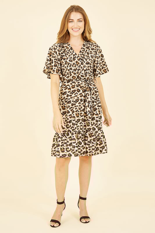 Mela leopard shop print dress