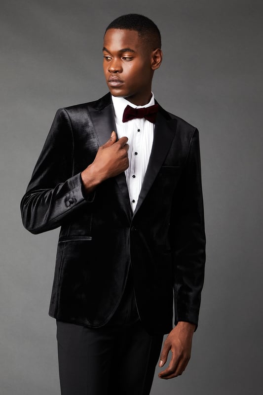 Slim Fit Velvet Tuxedo Jacket