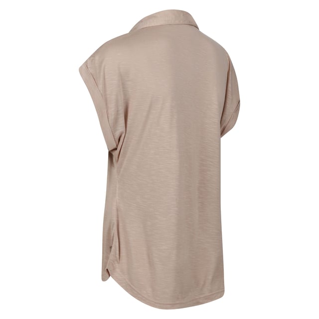 100% Viscose. Fabric: Jersey, Slub, Soft Touch. Design: Textured. Neckline: Collared. Hem: Shaped. Sleeve-Type: Short-Sleeved. Fabric Technology: Breathable, Durable, Lightweight, Moisture Wicking. Drop Shoulder. 130gsm. Sustainability: Made from Recycled Materials.