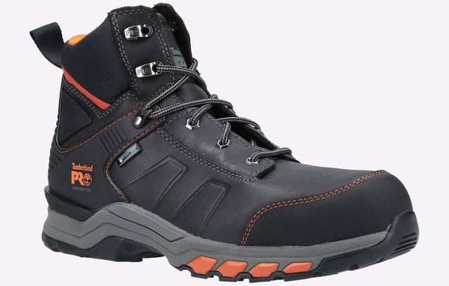This work boot is made with recycled materials. It's built with a composite safety toe and puncture-resistant plate to help keep you safe, while the Anti-Fatigue and Stable Stride technologies help keep you on your feet all day.
- Premium leather from a tannery rated silver for sustainability
- Composite safety toe powered by Carbon Shield technology
- ReBOTL fabric linings made with at least 40 percent recycled plastic
- Waterproof membrane
- Non-Metallic puncture-resistant plate
- Moisture wicking lining with anti-microbial treatment for odor control
- Anti-fatigue footbed
- Stable Stride technology stability platform