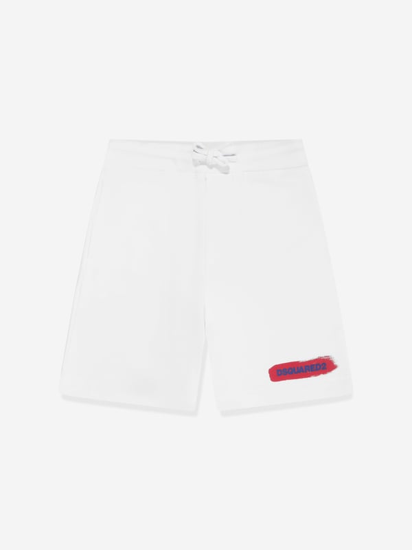 An absolute luxury staple for your kids' SS2024 wardrobe, presenting the Kids Logo Shorts in White, superbly crafted by dsquared2_kids.  Exclusive Design: These shorts carry the chic and minimalist designer logo, rendering a contemporary, vogue appeal. Supreme Comfort: Engineered from high-quality fabric, ensuring unrivalled comfort and durability for your children's everyday endeavors. Unisex Appeal: Perfectly suitable for both boys and girls, these white logo shorts bring an elegant upgrade to your kids' wardrobe.Be the first to snag these highly coveted dsquared2_kids Logo Shorts in white. Invest in luxury that spells effortless style for your children!