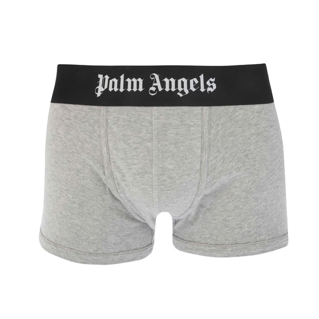 Mens Palm Angels Trunks in grey - white.- Branded elasticated waistband.- Stretch fabric.- 94% Cotton  6% Elastane.- Ref: PMUH0010010801We regret that underwear is non-returnable due to hygiene reasons.