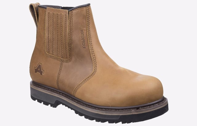 A robust GOODYEAR WELTED safety dealer boot made with full grain water resistant leather upper & internal waterproof membrane, twin leather overlay elastic gussets, steel toe, flexible composite midsole and hardwearing PU/Rubber outsole
- Full Grain Water Resistant Crazy Horse Leather Upper
- Breathable Internal Waterproof Membrane & Mesh Lining
- Twin Elastic Gusset for Close Comfort Fit
- 200 Joules Steel Toecap
- Anti-penetration Non-Metal Midsole
- Removable PU Foam Footbed
- High Density PU Midsole for Excellent Energy Absorption
- Antistatic
- Heat Resistant Nitrile Rubber Outsole
- Fuel & Oil Resistant Outsole