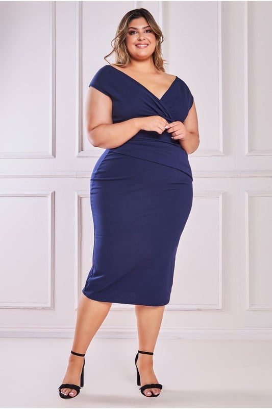 Scuba bardot dress online