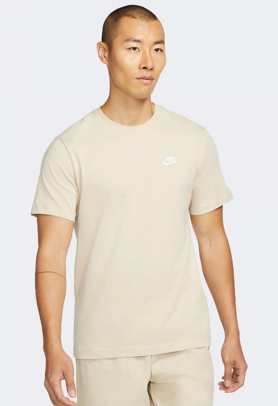Nike Sportswear Club Mens T Shirt in Beige