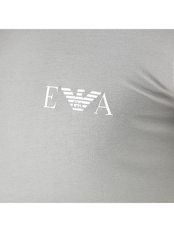 Mens Emporio Armani 2 Pack Underwear Logo T- Shirt in grey black.- Crew neckline.- Short sleeves.- Emporio Armani branding.- Straight hem.- 95% Cotton  5% Elastane.- Ref: 1116704R715