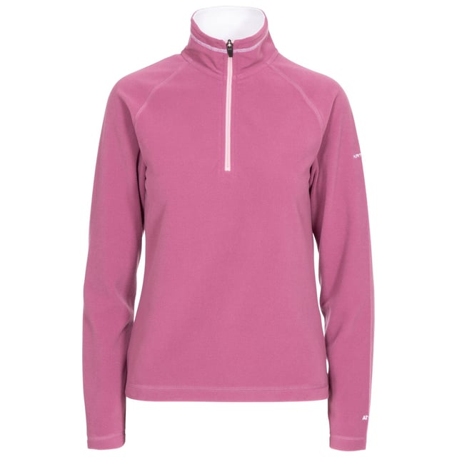 Microfleece top with anti pilling. 1/2 zip neck. Contrast inner collar and neck tape. Airtrap. 100% polyester. Trespass Womens Chest Sizing (approx): XS/8 - 32in/81cm, S/10 - 34in/86cm, M/12 - 36in/91.4cm, L/14 - 38in/96.5cm, XL/16 - 40in/101.5cm, XXL/18 - 42in/106.5cm.