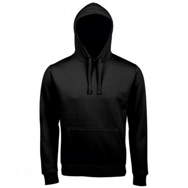 Material: 80% ringgesponnene Baumwolle und 20% Polyester. Gebürstetes Rückenfleece. Überschnittene Schulter. Gefütterte Kapuze mit einfarbigem Kordelzug. Verschweißter Hals. Schließfach-Aufnäher. 2x2 gerippte Bündchen und Saum. Beuteltasche vorne. Größenetikett ohne Markenzeichen am Halsausschnitt. Brustumfang (in): XS(35/36), S(36/38), M(38/40), L(41/42), XL(43/44), XXL(45/47), 3XL(47/49), 4XL(50/52), 5XL(53/55).