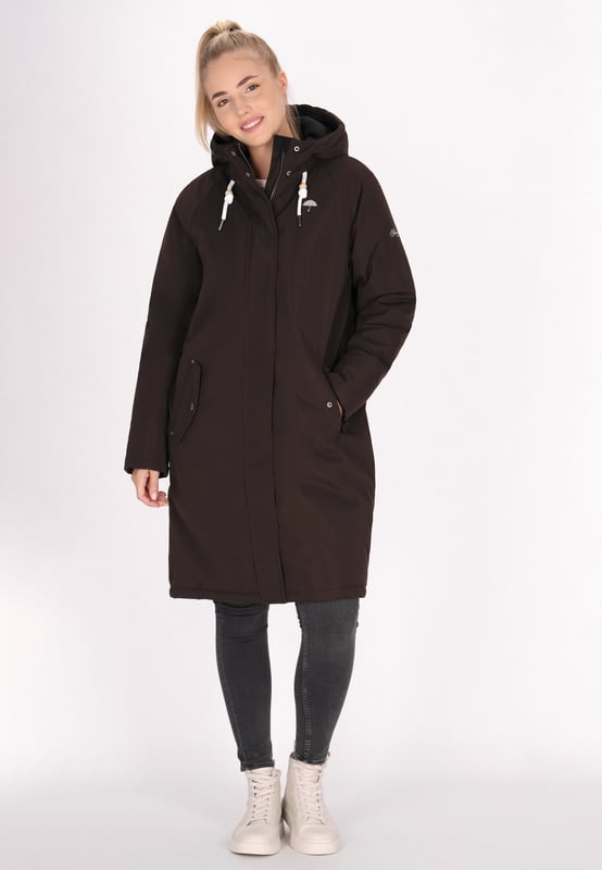 Entdecken Sie den ultimativen Winterparka für Outdoor-Abenteuer. Diese wind- und wasserdichte Jacke mit bequemer Kapuze mit Kordelzug und Frontreißverschluss besteht aus wasserdichtem Material mit einer Wassersäule von 5000 mm. Dank funktioneller Pattentaschen und Stehkragen sorgt es für Wärme und Stil. Lange Ärmel und anliegende Bündchen machen es perfekt für jedes unvorhersehbare Wetter.  Winterparka