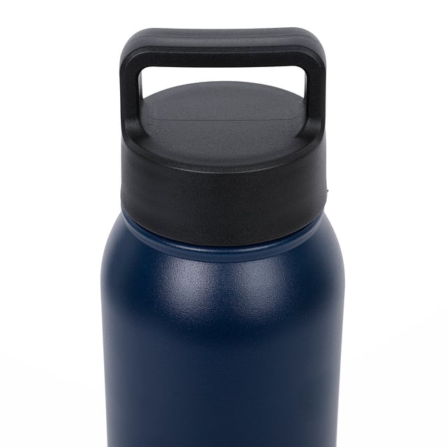 Material: 304 Stainless Steel. Durable. Carry Handle, Double-Walled, Hot Up To 6 Hours, Insulated, Keeps Drinks Cold For 12 Hours, Non-Slip Base, Rubber Base, Spill-Proof Lid, Twist Lid. Design: Logo. Capacity: 0.6L.
