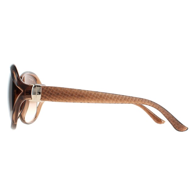 Salvatore Ferragamo Oval Womens Light Brown Brown Gradient SF770SA  SF770SA are a lovely oversized style with a stylish gap to the sides and textured design temples