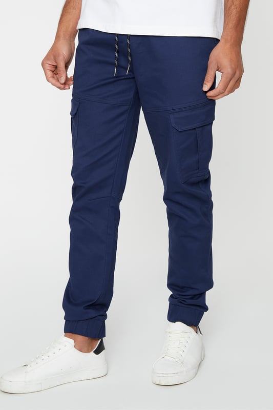 Navy blue cargo sales joggers