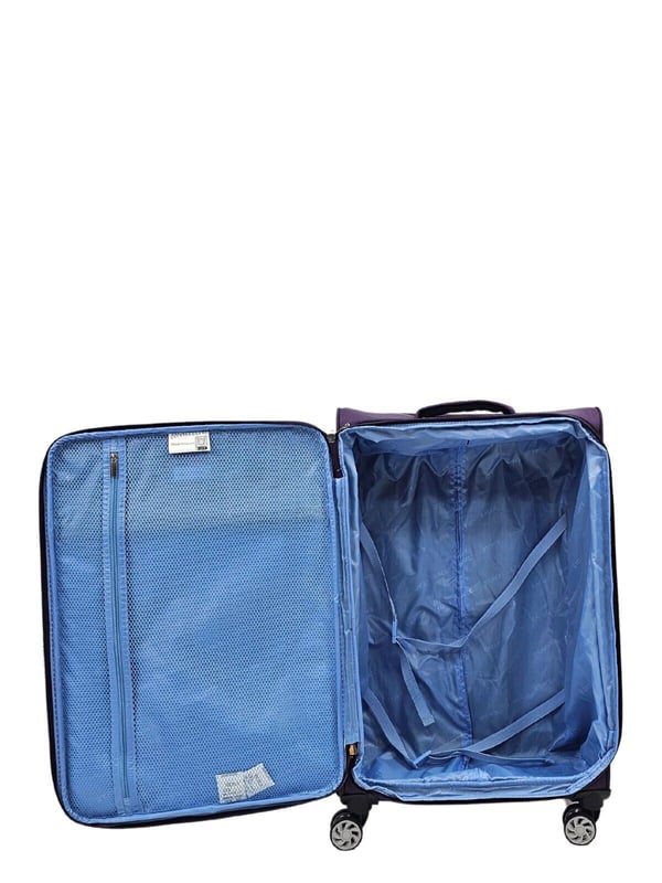 Maleta Eagle Dignity: ¡Eleva tu viaje con estilo y practicidad!  
Presentamos la Maleta Eagle Dignity, una fusión perfecta de estilo y funcionalidad diseñada para mejorar tu experiencia de viaje. Esta maleta mezcla una estética elegante con características inteligentes para satisfacer todas tus necesidades de viaje.  
Diseño distintivo en dos tonos: Haz una declaración dondequiera que vayas con la exclusiva combinación de colores en dos tonos de la Maleta Eagle Dignity, acentuada por elegantes rayas en el medio. Esta maleta no es solo equipaje; es una expresión de tu estilo refinado.  
Maniobrabilidad sin esfuerzo: Con ruedas giratorias, la Maleta Dignity se desliza sin esfuerzo a tu lado, asegurando una navegación suave a través de aeropuertos concurridos o calles de la ciudad. El mango telescópico se ajusta fácilmente, permitiéndote encontrar la altura perfecta para un manejo cómodo.  
Interior organizado: Dentro de la maleta, un forro de red seguro mantiene tus pertenencias en su lugar, incluso durante trayectos bruscos. Las correas para equipaje añaden una capa extra de organización, asegurando que tu ropa permanezca bien empacada y libre de arrugas.  
Tamaños y colores versátiles: La Maleta Eagle Dignity ofrece tres tamaños diferentes para satisfacer tus necesidades específicas de viaje, ya sea una escapada de fin de semana o unas vacaciones prolongadas.  
Construida para la durabilidad: Diseñada con la durabilidad en mente, esta maleta soporta las exigencias del viaje. Su robusta construcción asegura que tus pertenencias permanezcan protegidas a lo largo de tu trayecto.  
Viaja con estilo y comodidad: Experimenta el viaje en su máxima expresión con la Maleta Eagle Dignity. Su diseño llamativo, características prácticas y una variedad de tamaños y colores la convierten en la compañera de viaje ideal para todas tus aventuras. ¡Eleva tu experiencia de viaje hoy!  
• Ruedas giratorias suaves de 360° para una movilidad sin esfuerzo  
• Cerradura integrada aprobada de 3 dígitos para mayor seguridad.  
• Construida con material de poliéster ultra resistente de 600 Denier para durabilidad.  
• Mango telescópico autolock y cierre con cremallera para un uso fácil.  
Juego completo de 3 tamaños | Cabina+ Mediana+ Grande,  
• Maleta de cabina de 19 pulgadas - Tamaño 56 x 36 x 22 cm Peso: 2.5Kg Capacidad: 46 Litros  
• Maleta mediana de 25 pulgadas - Tamaño 72 x 44 x 26 cm Peso: 3Kg Capacidad: 90 Litros  
• Maleta grande de 29 pulgadas - Tamaño 81.5 x 49 x 30 cm Peso: 3.5Kg Capacidad: 128 Litros  
Nota: Este producto se presenta en un juego de múltiples tamaños, y recibirás todos los tamaños que se ven en las imágenes.