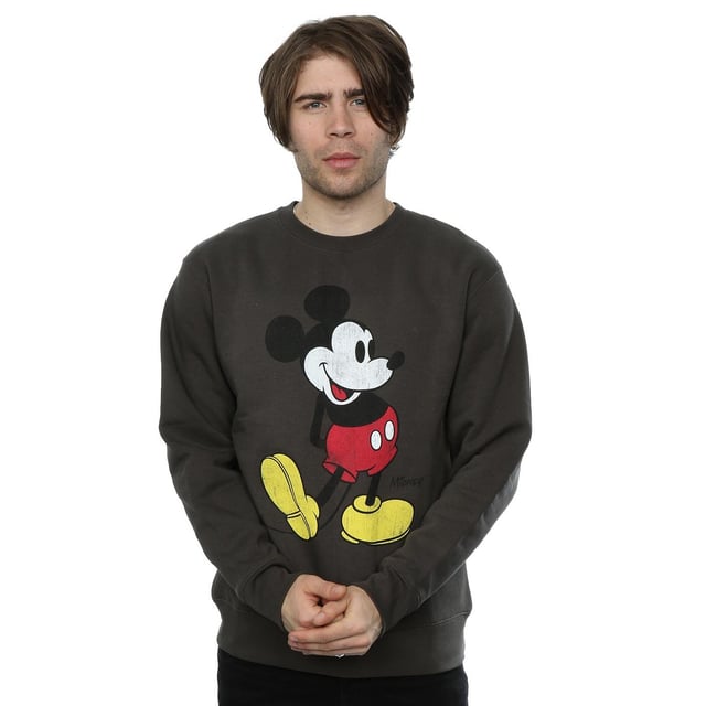Disney Mens Mickey Mouse Classic Kick Sweatshirt (Light