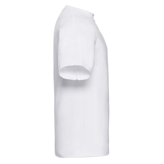 100% Combed Ringspun Cotton. Fabric: Single Jersey. Design: Plain. Neckline: Crew Neck. Sleeve-Type: Short-Sleeved. Cuff: Twin Needle Stitch. Hem: Twin Needle Stitch. Fabric Technology: Heavyweight. Taped Shoulders, Tubular. 210gsm. Sustainability: Amfori, Better Cotton Initiative, BSCI, Fair Labor Association, Oeko-Tex Standard 100 Certified, WRAP Certified.