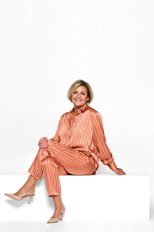 Caroline Tensen California Print Blouse Roze Oranje