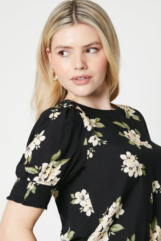Shirred Hem Blouse