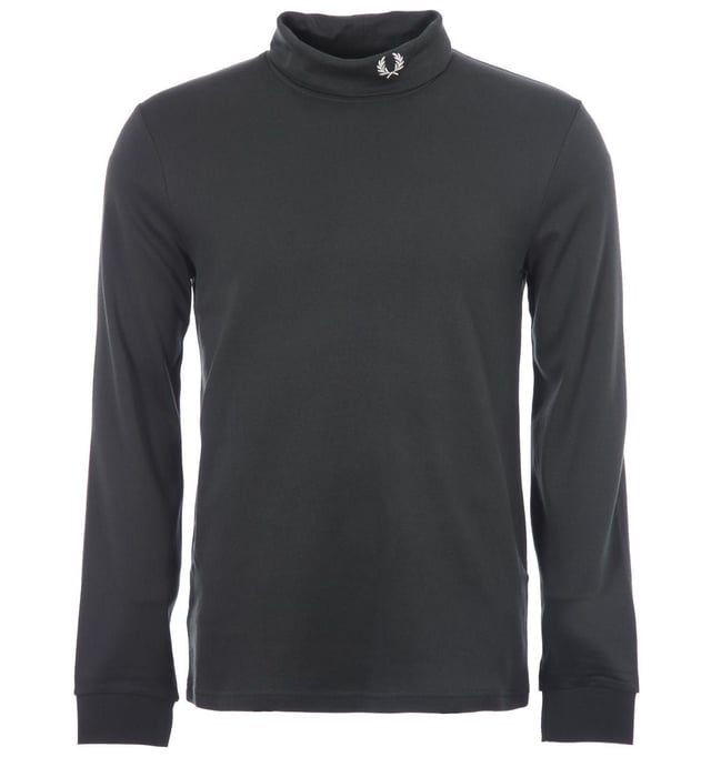 Fred Perry re-imagine classic silhouettes with refined textures and smart  modernist details. The Fred Perry Roll Neck Top is the perfect layering piece to add to your collection. Crafted from pure BCI interlock cotton jersey in a slim fit  creating a streamlined look. Featuring a classic roll neck with the iconic Fred Perry Laurel Wreath embroidery at the neck.BCI - By buying BCI cotton products  you're supporting more responsibly grown cotton through the Better Cotton Initiative. -Slim Fit-Pure BCI Interlock Cotton Jersey-Roll Neck-Long Sleeves-Ribbed Trims-Fred Perry Branding