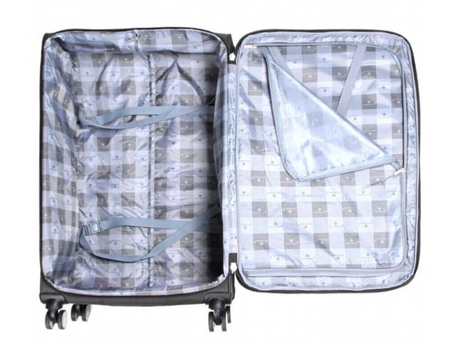 Descubra el epítome de la comodidad de viaje con nuestra colección de maletas ligeras, un pináculo del estilo y la practicidad. Diseñadas para sobresalir en el mundo de los viajes, estas maletas se encuentran entre las más ligeras de su clase y ofrecen una construcción de primera calidad para satisfacer las demandas de cualquier viaje. Fabricadas con material de nailon Jacquard 900D ultrarresistente para una mayor durabilidad. Asa telescópica con autobloqueo y cierre con cremallera para un uso fácil. Las ruedas giratorias dobles de 360° garantizan una movilidad sin esfuerzo. Función expandible (excluido el tamaño Cabin/Small) para un embalaje versátil. Cerradura segura integrada de 3 dígitos aprobada por la TSA para una mayor seguridad. Cada tamaño cuenta con un interior completamente forrado con poliéster de alta calidad, correas de embalaje ajustables y un bolsillo interno con cremallera para organizar. Con un diseño llamativo, localizar su equipaje en la cinta transportadora es muy fácil. Disponible en tres tamaños: Cabin/Small, Medium y Large, diseñados tanto para vacaciones cortas como para escapadas prolongadas. Opte por la colección completa de tres tamaños a un precio con descuento para cubrir todas sus necesidades de viaje. Eleve su experiencia de viaje con esta elegante y práctica colección de maletas. Medidas: Cabina/Pequeña: Al 55 x L 40 x A 20, 2,55 kg, 40 L, Mediana: Al 68 x L 42 x A 24, 3,25 kg, 70,5 L, Grande: Al 79 x L 48 x A 29, 3,9 kg, 97 L, Tamaños disponibles: Cabina/Pequeña, Mediana, Grande, Nota importante: Seleccione el tamaño preferido. Los tamaños se venden por separado, no en conjunto.