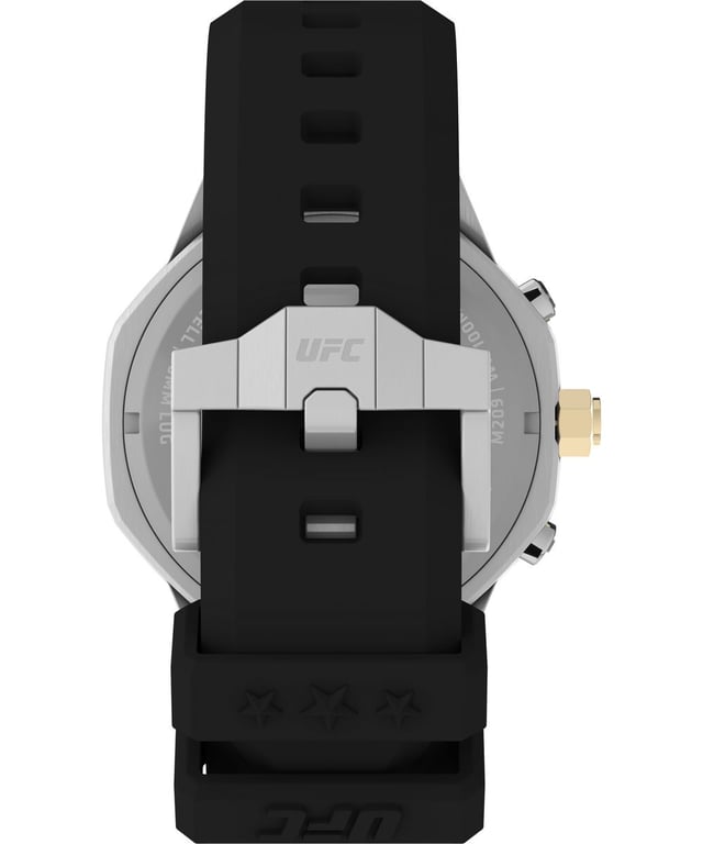 Deze Timex Ufc King Chrono Chronograaf Horloge voor Mannen is het perfecte tijdpiece om te dragen of om cadeau te geven. De veelzijdige 45 mm ronde kast in combinatie met de comfortabele zwarte siliconen horlogeband zorgt ervoor dat je geniet van dit verbluffende tijdpiece zonder compromissen. Aangedreven door een hoogwaardig kwartsbeweging en waterdicht tot 5 bar, blijft jouw horloge tikken.
