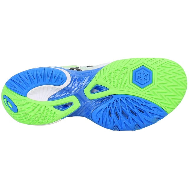 Steigern Sie Ihre Leistung auf dem Platz mit den weißen Asics Metarise Herren-Volleyballschuhen. Diese Schuhe wurden für explosive Bewegungen und schnelle Seitenwechsel entwickelt und kombinieren ein leichtes Design mit fortschrittlicher Dämpfung und hervorragender Bodenhaftung. So bleiben Sie bei jedem Spiel beweglich und gut gestützt. Das strahlend weiße Finish sorgt für einen eleganten, modernen Look, der auf dem Platz hervorsticht und die leistungsstarken Eigenschaften des Schuhs perfekt ergänzt. Hauptmerkmale: Obermaterial aus technischem Mesh: Bietet hervorragende Atmungsaktivität und eine sichere, anpassungsfähige Passform, damit Ihre Füße auch bei intensiven Ballwechseln kühl und bequem bleiben. Reaktionsschnelle Dämpfung: Die fortschrittliche Zwischensohlentechnologie absorbiert Stöße bei Sprüngen und schnellen Bewegungen, reduziert Ermüdungserscheinungen und schützt Ihre Gelenke. Strapazierfähige, nicht abfärbende Außensohle: Die speziell für Hallen entwickelte, griffige Gummi-Außensohle bietet zuverlässigen Halt und Stabilität und steigert Ihre Leistung bei jedem Spielzug. Verbesserter seitlicher Halt: Verstärkte Designelemente bieten optimale Stabilität bei schnellen Drehungen und Richtungswechseln und sorgen dafür, dass Sie Balance und Kontrolle behalten. Leichtbauweise: Fördert Agilität und Geschwindigkeit und ermöglicht Ihnen schnelle Bewegungen über den Platz, ohne dass unnötiges Gewicht Sie behindert. Steigern Sie Ihr Spiel mit den weißen Volleyballschuhen Asics Metarise für Herren – Ihrem perfekten Partner für Kraft, Präzision und Höchstleistung auf dem Volleyballfeld.