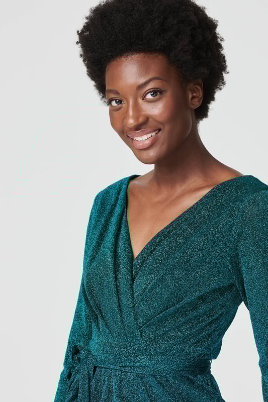 Lurex wrap 2025 dress