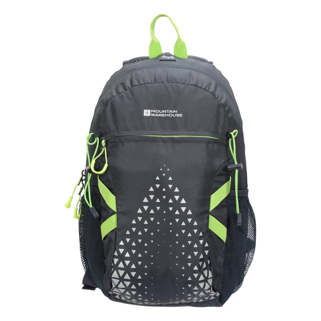 Fabric: Ripstop. Fabric Technology: Breathable. Design: Contrast Detail, Logo, Triangular. Fastening: Toggle, Zip. Adjustable Chest Strap, Air Mesh Back, Carry Strap, Hydration Bladder Compatible, Laptop Sleeve, Padded Back, Padded Hip Belt, Reflective Detail. Compartments: 1 Main Compartment, Bottle Holder. Capacity: 25.1L. Please Note: Hydration Bladder Not Included.