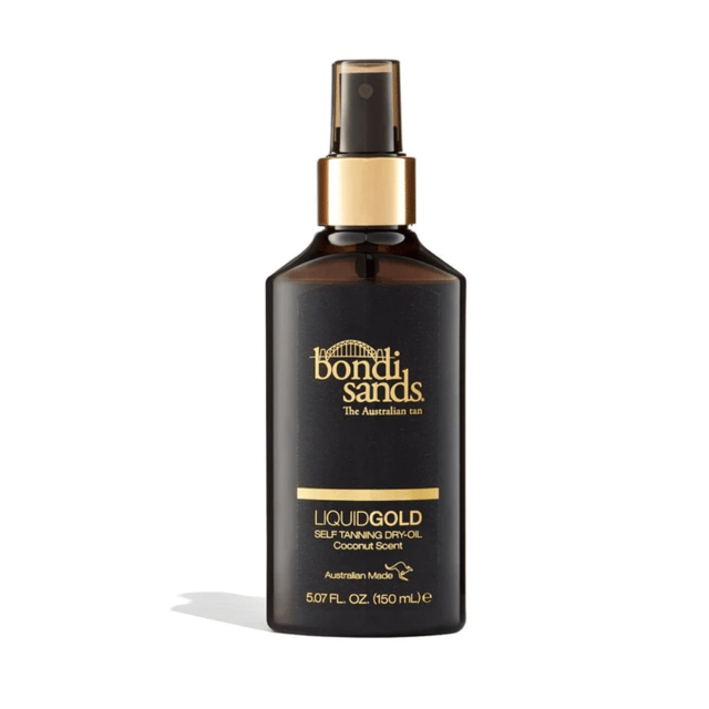 Bondi Sands Liquid Gold Self Tanning Dry Oil sets in a moment, develops over 6 hours and lasts for up to a week; leaving you with perfectly bronzed skin that glows from within. Infused with the fresh scent of Coconut and hydrating Argan Oil, Liquid Gold is our longest-lasting tan and conveniently requires no wash-off.