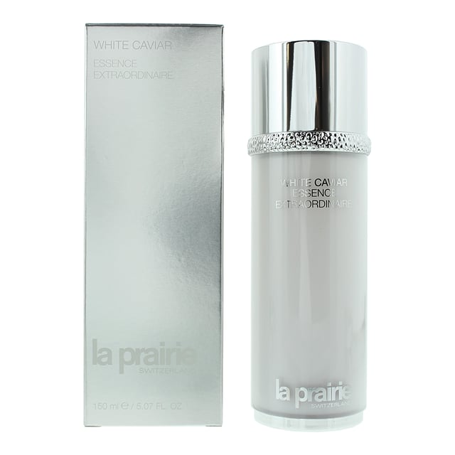 La Prairie White Caviar is a luxurious skincare line that focuses on brightening and rejuvenating the skin. Infused with the power of caviar extract, this collection is designed to target discoloration, uneven skin tone, and loss of radiance. The products aim to enhance the skin's luminosity and clarity while providing anti-aging benefits. Known for its rich texture and high-end ingredients, La Prairie White Caviar offers a sophisticated approach to skin care, delivering visible results with a focus on skin's overall glow and vitality. This is a lightweight pre-serum essence that helps to improve firmness and elasticity over time. Working to hydrate, brighten and tone the complexion.