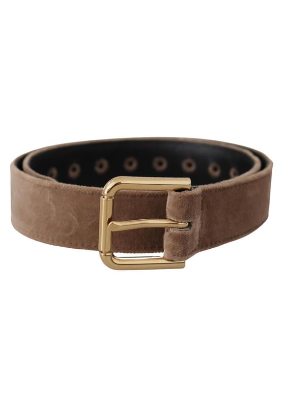Cinturon de terciopelo autentico de Dolce & Gabbana.
  Hebilla con el logotipo grabado.
  Material de terciopelo de alta calidad.
  Color marron claro.
  Fabricado en Italia.
  Ancho: 3 cm.
  Apto para mujeres.