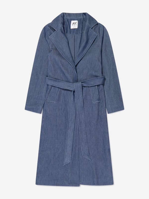 Presenting the Girls Denim Look Belted Trench Coat in Blue, an absolute simple and chic necessity for your little girl's closet. It offers a perfect fusion of panache and Cosiness, suitable for her day-to-day escapades. Fashion-forward Design: Featuring a denim-look, this trench coat is a tasteful blend of modern fashion trends and classic style, making your little one a trendsetter.  Ultimate Comfort: Crafted from premium-grade fabric, this coat ensures utmost comfort for your child during her daily adventures. Statement Piece: This chic Girls Denim Look Belted Trench Coat from AY by Ayla Palmer is a unique addition to your girl's wardrobe. Place your order now to let your little one make her unique style statement!